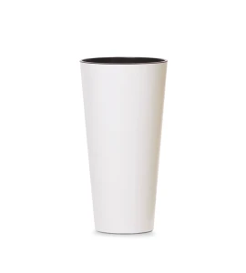 Donica wysoka 57 cm biała Tubus Slim Shine