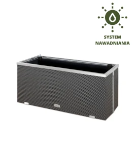 Donica rattanowa 95x43 cm prostokątna, system nawadniania, różne kolory