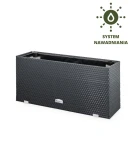 Donica rattanowa 95x43 cm prostokątna bez listew, system nawadniania, różne kolory