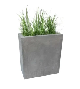 Donica prostokątna wysoka 60/75/90 cm imitacja betonu z włókna szklanego