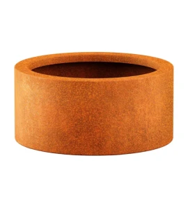 Donica okrągła duża metalowa - Corten Circulo 4| 60x30 cm
