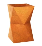 Donica geometryczna Corten AMPOLLETA L| 60x60x110 cm