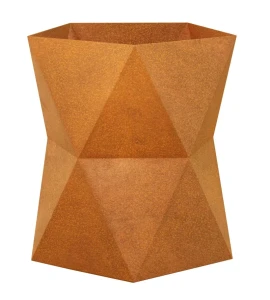 Donica geometryczna Corten Belleza| 73x73x92 cm
