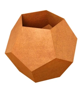 Donica geometryczna Corten Bola| 110x110x90 cm