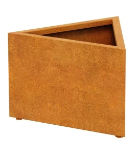 Donica długa Corten Triango 3 | 90x78x60 cm
