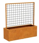 Donica z pergolą Corten Red Centro 1 | 150x50x160 cm