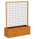 Donica z pergolą Corten Red Centro 7 | 150x50x200 cm