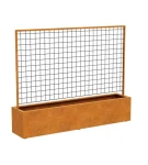 Donica z pergolą Corten Red Centro 9 | 250x50x200 cm