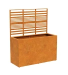 Donica z pergolą Corten Coverra 2A | 150x60x180 cm