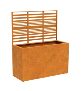 Donica z pergolą Corten Coverra 2A | 150x60x180 cm