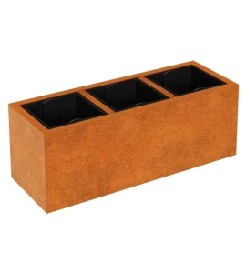 Donica z wkładem Corten Depo 9 | 125x45x45 cm