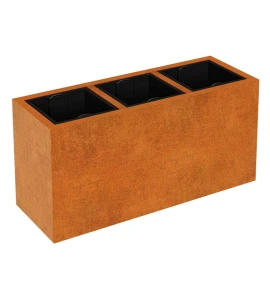 Donica z wkładem Corten Depo 10 | 125x45x60 cm