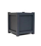 Donica metalowa ciemny grafit PROSTA| 37x37x40 cm