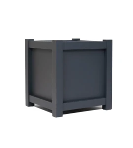 Donica metalowa ciemny grafit PROSTA| 37x37x40 cm