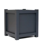 Donica metalowa ciemny grafit PROSTA| 77x77x75 cm