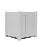 Donica metalowa jasny grafit Z DESECZKAMI| 50x50x50 cm