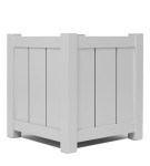 Donica metalowa jasny grafit Z DESECZKAMI | 77x77x75 cm