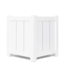 Donica metalowa biała Z DESECZKAMI| 50x50x50 cm