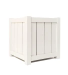 Donica metalowa beżowa Z DESECZKAMI| 50x50x50 cm