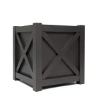 Donica metalowa brązowa Z KRZYŻYKIEM| 50x50x50 cm