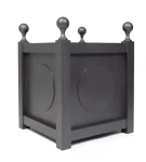 Donica metalowa antracyt Z KÓŁKIEM + KULKA | 50x50x50 cm