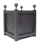 Donica metalowa antracyt Z KÓŁKIEM + KULKA | 57x57x60 cm