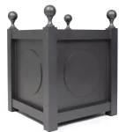 Donica metalowa antracyt Z KÓŁKIEM+KULKA | 77x77x75 cm