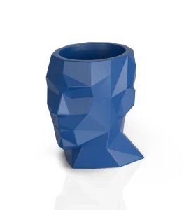 Donica geometryczna głowa 40 cm Adonis niebieska