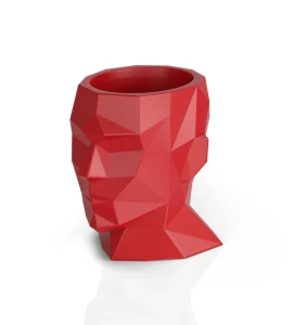 Donica geometryczna głowa 40 cm Adonis czerwona