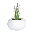 Donica okrągła duża 73 cm włókno szklane UFO BIAŁA POŁYSK | 73x36 cm