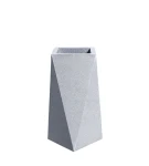 Donica geometryczna wysoka 75 cm Nevis JASNY SZARY | 46x75 cm