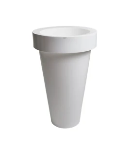 Donica biała wysoka 90 cm Pons BIAŁA | 52x90 cm