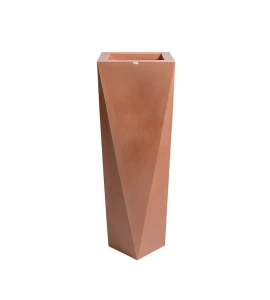 Donica wysoka geometryczna 90 cm Rossa TERAKOTA | 45x90 cm