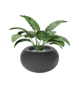 Donica okrągła 47 cm z włókna szklanego UFO ANTRACYT MAT | 47x28 cm