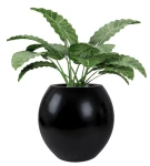 Donica kula 65 cm z włókna szklanego CZARNA MAT | 65x60 cm