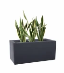 Prostokątna donica 90 cm z włókna szklanego ANTRACYT| 90x40 cm