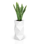 Biała wysoka donica designerska Asti | 78cm