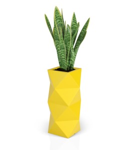 Wysoka donica designerska Asti  ŻÓŁTA | 78cm