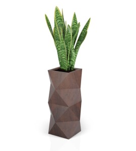 Wysoka donica designerska Asti CORTEN | 78cm