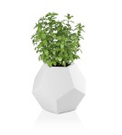 Donica ogrodowa biała geometryczna Alma | 62x53 cm