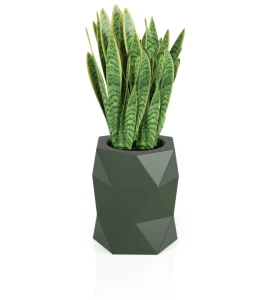 Donica geometryczna Modena BUTELKOWA ZIELONA | 46x54 cm