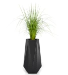 Donica wysoka geometryczna Siena CZARNA | 41x75 cm
