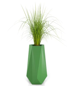 Donica wysoka geometryczna Siena ZIELONA | 41x75 cm