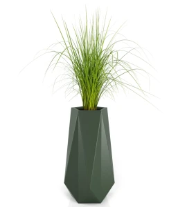 Donica wysoka geometryczna Siena BUTELKOWA ZIELEŃ | 41x75 cm