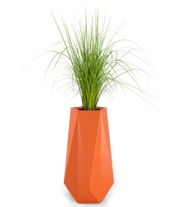 Donica wysoka geometryczna Siena POMARAŃCZOWA | 41x75 cm