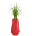 Donica wysoka geometryczna Siena CZERWONA | 41x75 cm