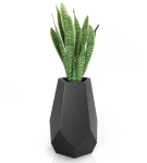 Donica wysoka geometryczna Bari CZARNA | 46x71 cm