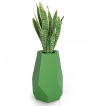 Donica wysoka geometryczna Bari ZIELONA | 46x71 cm