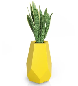 Donica wysoka geometryczna Bari ŻÓŁTA  | 46x71 cm