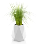 Donica geometryczna Flavi BIAŁA | 47x54 cm